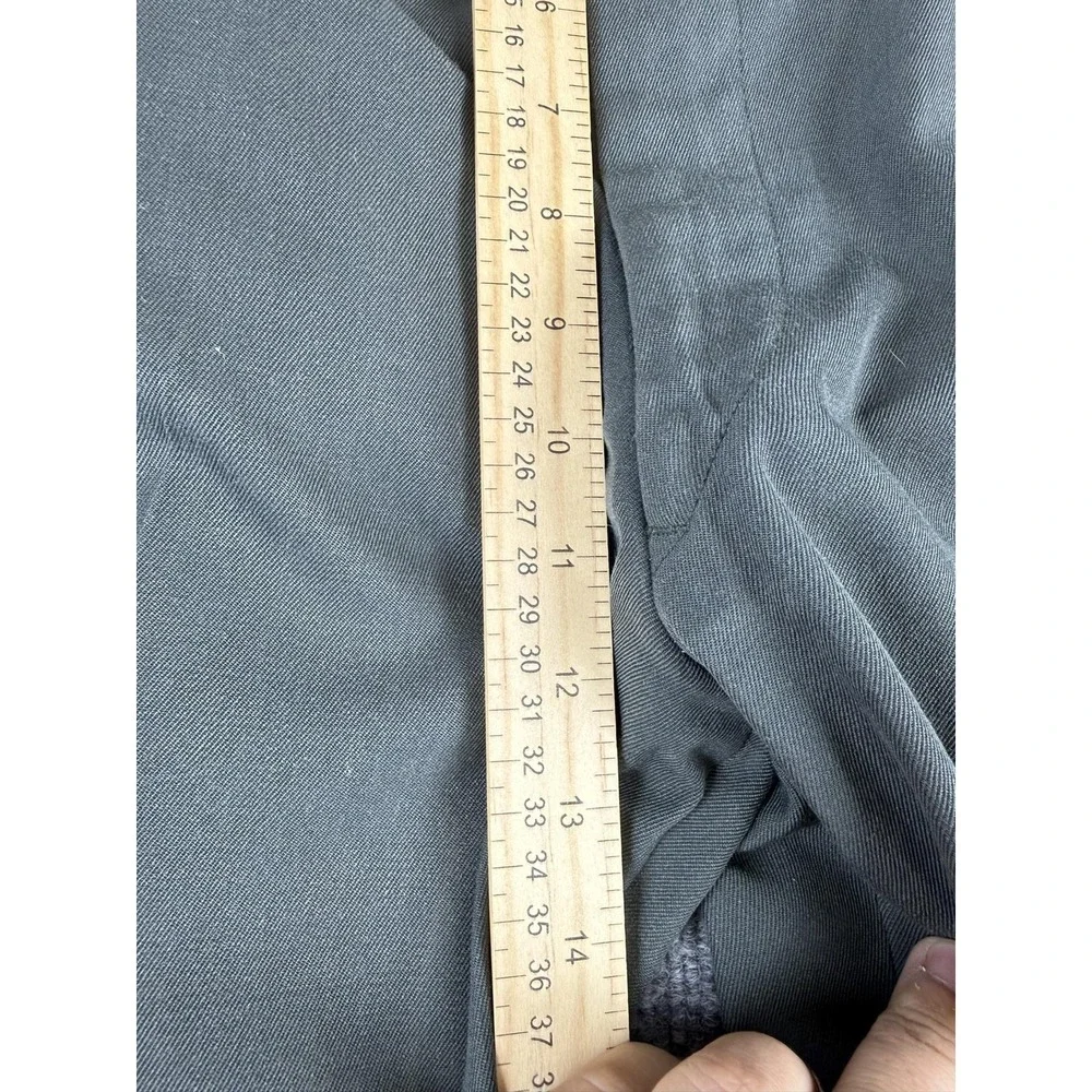 VTG Military Stripe Dress Pants Mens 33x27 Green Black Side Stripe‎ Lined Formal
